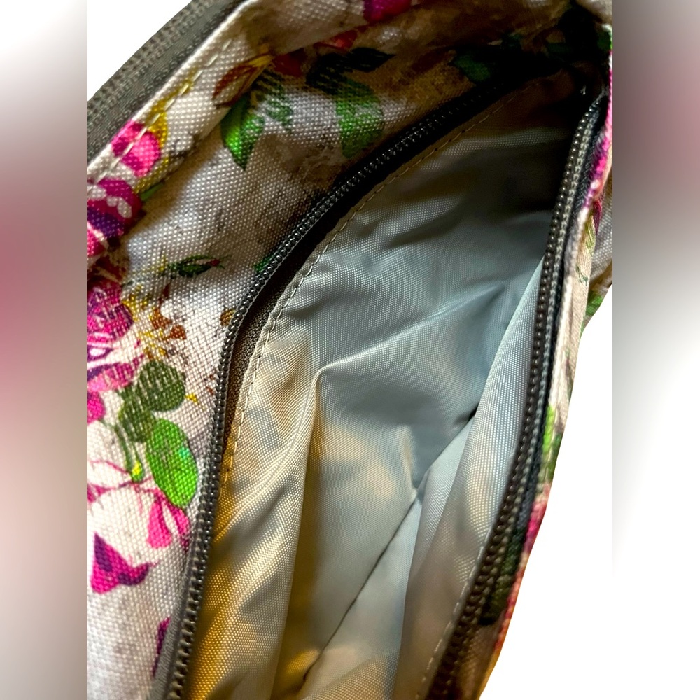 Jansport Gray and Pink Backpack Floral Design - Picture 4 of 8